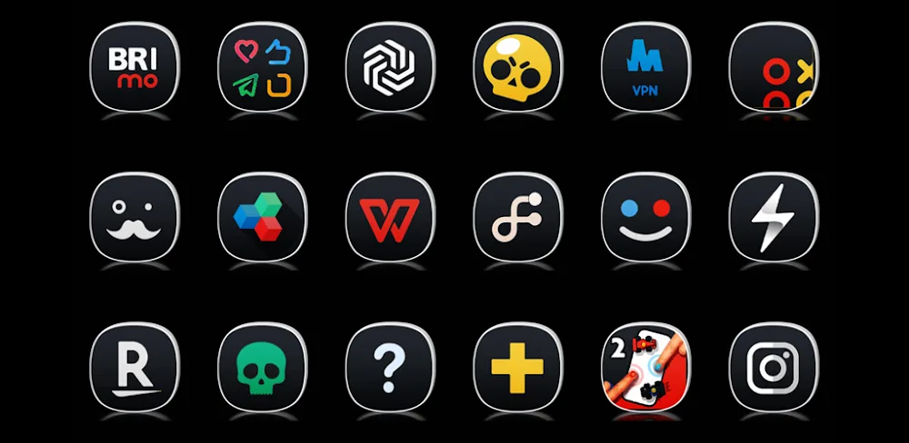 1UI7 DarkR Icon Pack v1.2 APK (Full Version)