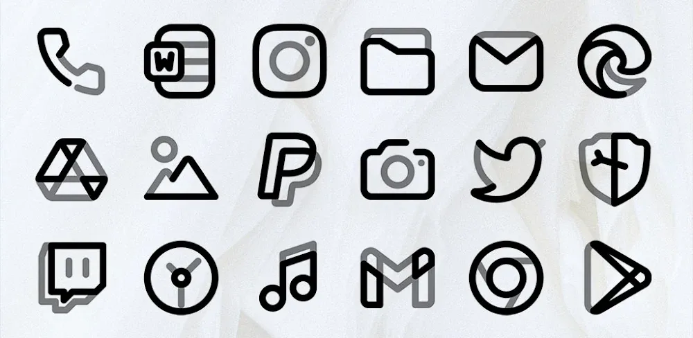 Aline Black: linear icon pack v2.0.6 APK (Full Version)