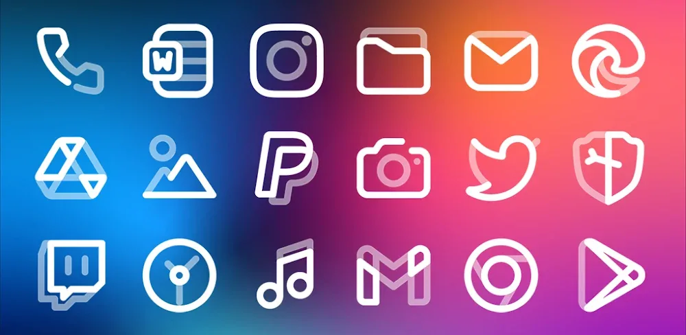 Aline White: linear icon pack v2.0.6 MOD APK (Full Version) Download