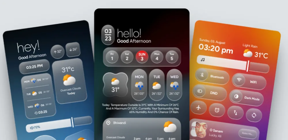 Android 16 Glass KWGT v1.0.4 APK (Full Version)