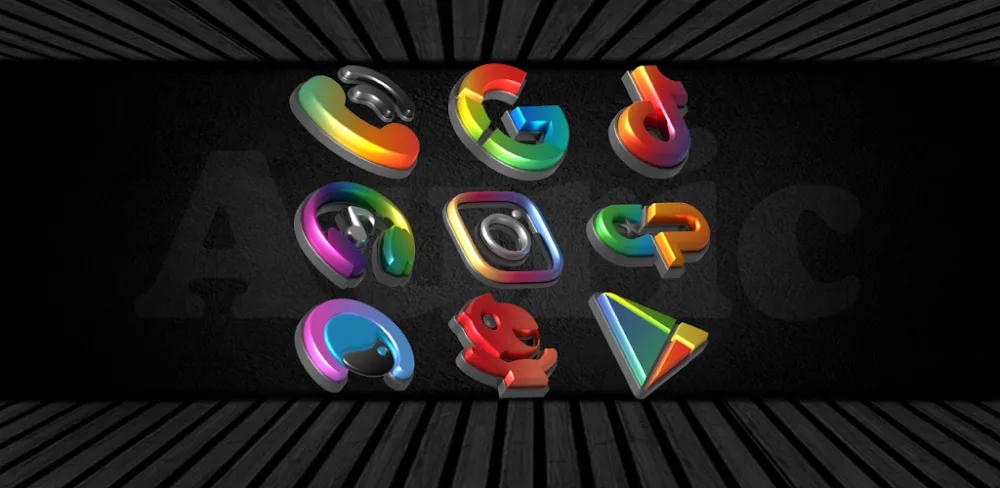 Auric Dark 3D Icon Pack v3.0.6 APK (Full Version)