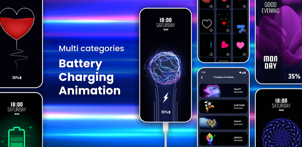 Battery Charging Animation v1.4.12 MOD APK (Premium Unlocked)