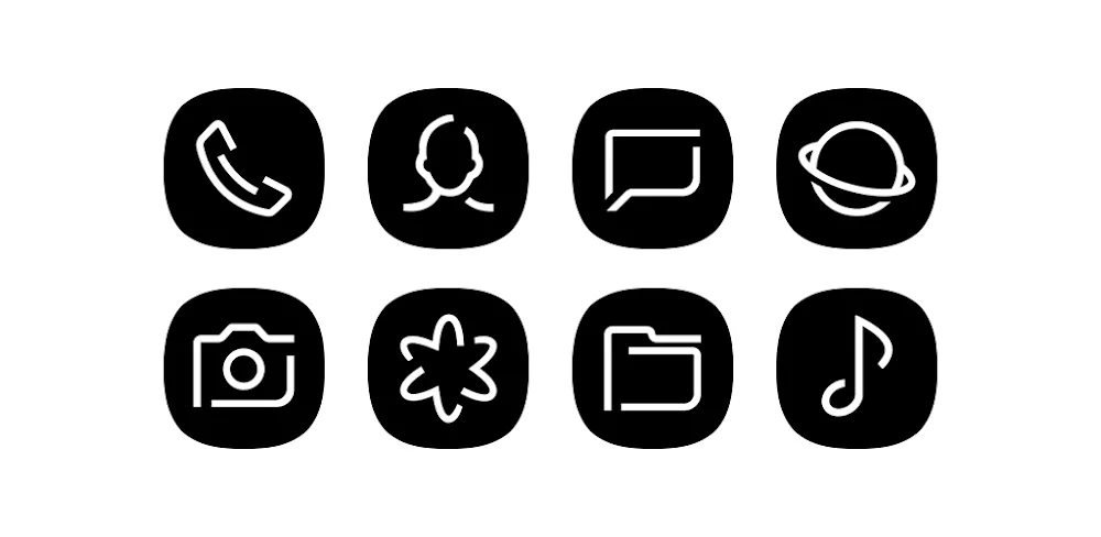 Blaux Black - Icon Pack v2.2.0 APK (Full Version)