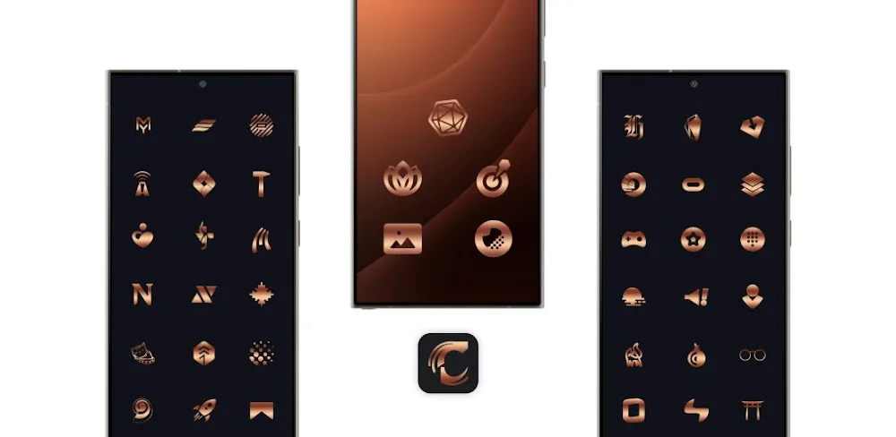 Bronze Copper Icon Pack v6.6 APK (Full Version)