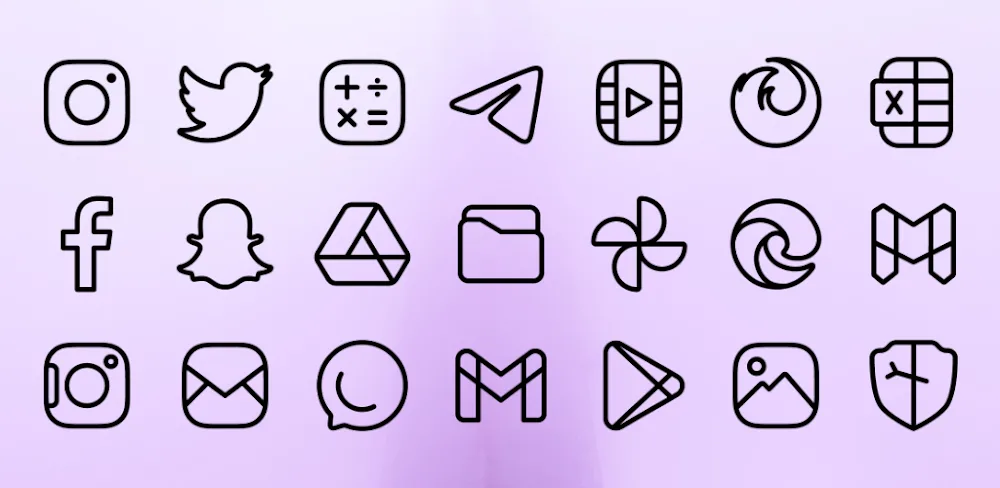 Caelus Black: linear icon pack v5.3.2 APK (Full Version)