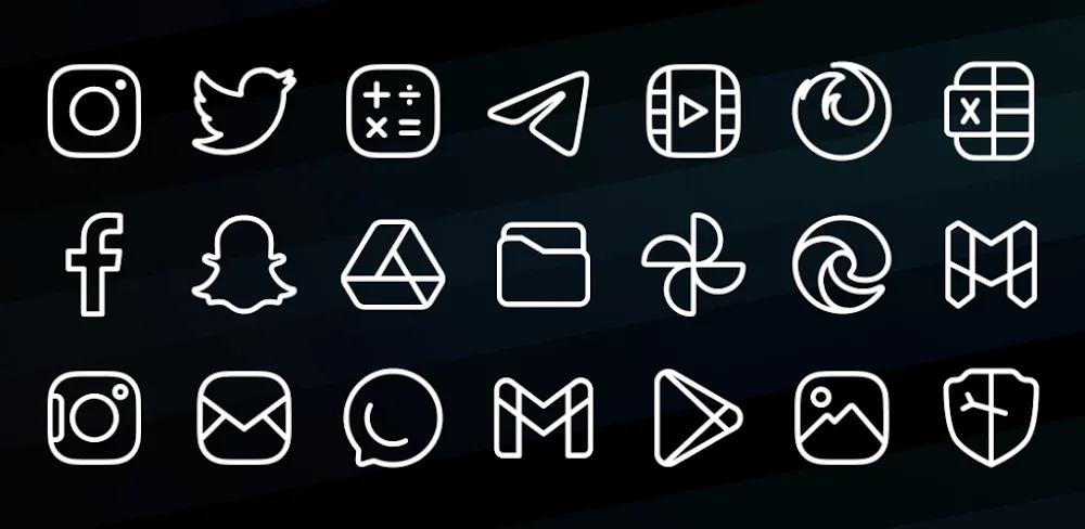 Caelus White: linear icon pack v5.3.2 APK (Full Version)