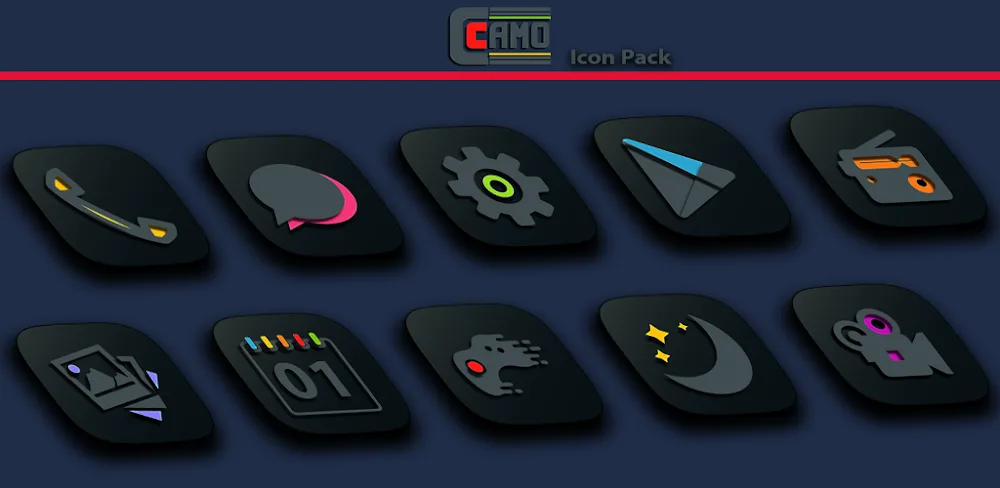 Camo Dark Icon Pack v1.7.8 APK (Full Version)