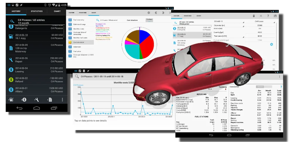 Car costs and fuel log PRO v3.9.8.4 APK (Full Version)