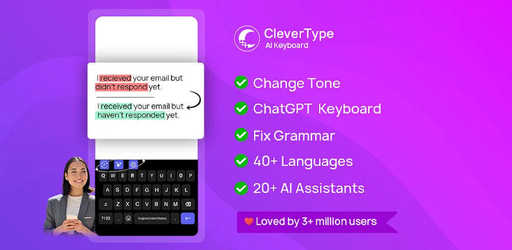 CleverType AI Keyboard v8.6.0 MOD APK (Premium Unlocked)