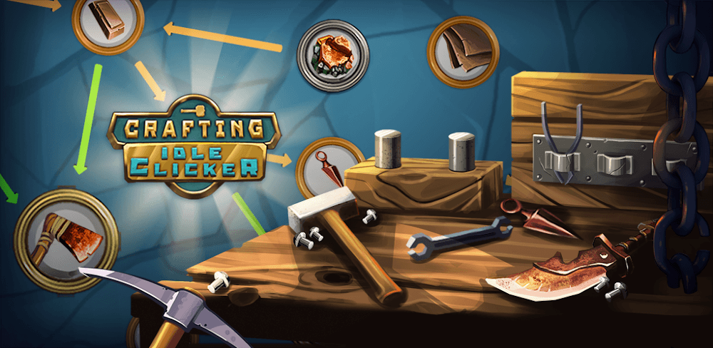 Crafting Idle Clicker v9.2.4 MOD APK (Sell x100, Unlimited Time Warp Boosts)