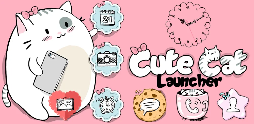Cute Cat Launcher v2.1.2 MOD APK (Premium Unlocked)