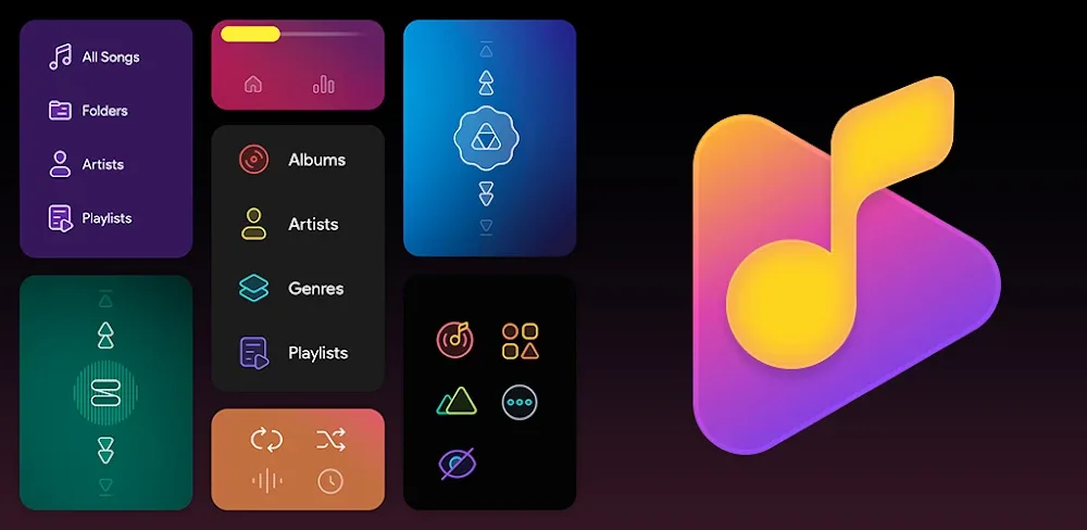Dais Dark - Poweramp v3 Skin v1.5.5 APK (Full Version)