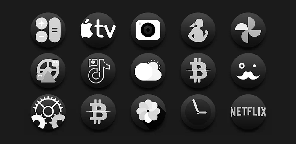 Darko3 BW - Icon Pack v1.3 APK (Full Version)