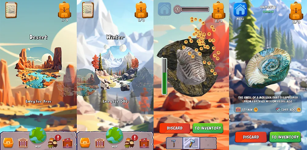 Dino & Fossil Hunter Tap Idle v0.12.6 MOD APK (Hammer Power)