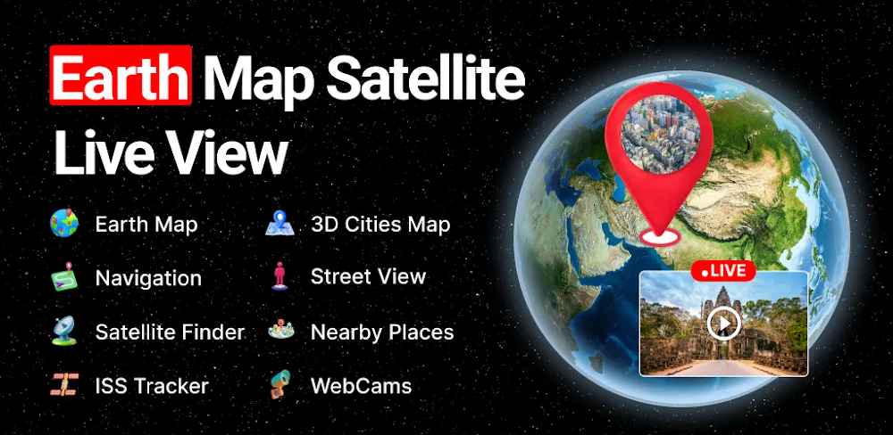 Earth Map Satellite Live View v1.1.0.57 MOD APK (Premium Unlocked)