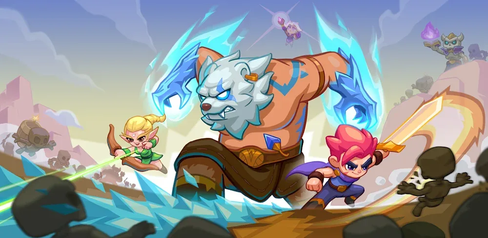 Epic Trio Roguelike Clash v0.32 MOD APK (Unlimited All, Dumb Enemies)