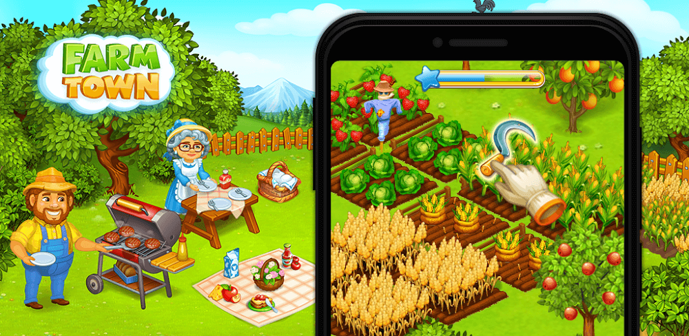 Farm Town Village Build Story v4.87 MOD APK (Unlimited Gems)