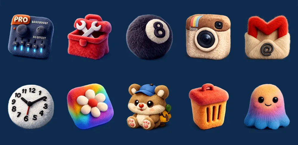 Fluffy 3D - Icon Pack v1.5 APK (Full Version)