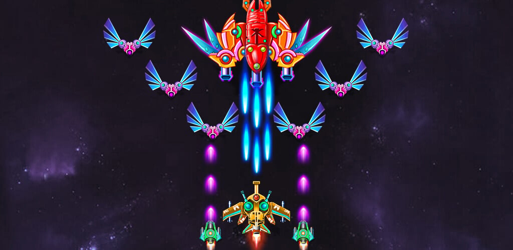 Galaxy Attack: Alien Shooter v72.9 MOD APK (God Mod, Add Money, Damage, AntiCheat)