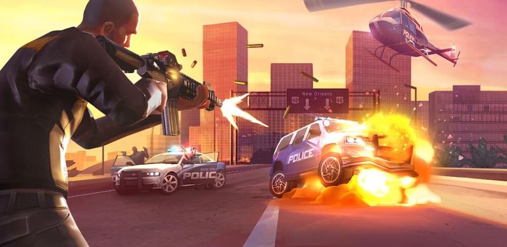 Gangstar New Orleans v2.3.1a MOD APK (Unlimited Ammo, No Reload)