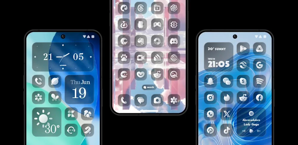 Glass Dark Icon Pack v1.4 APK (Full Version)