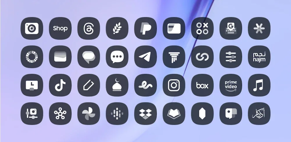 Glassify Dark Icon Pack v2.8.3 APK (Full Version)