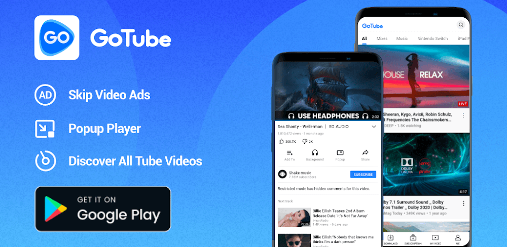 GoTube v5.6.60.101 MOD APK (Premium Unlocked, No ADS)