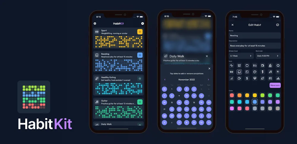 HabitKit v1.15.1 MOD APK (Premium Unlocked)