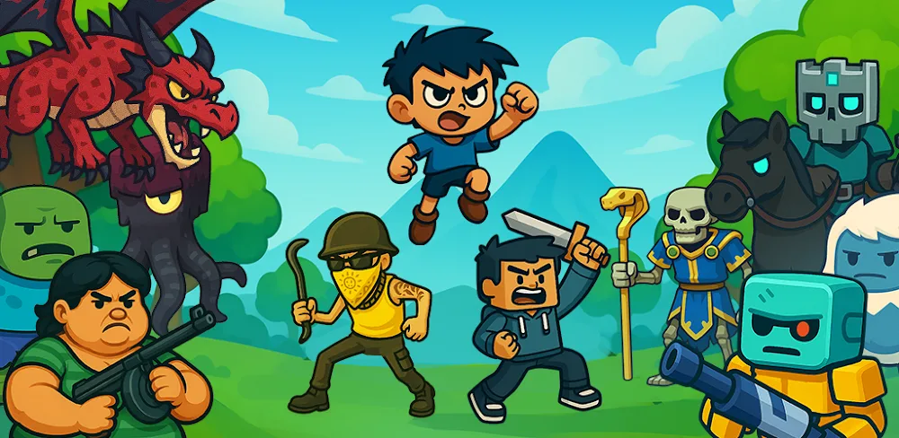 Heaven's Horde-Idle Roguelite v1.3.0 MOD APK (Menu, Currencies, One Hit)