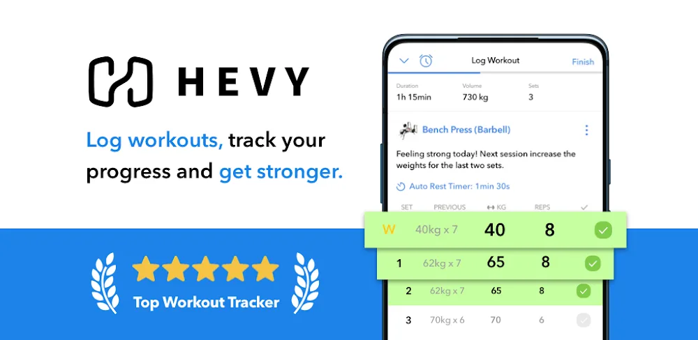 Hevy - Gym Log Workout Tracker v3.0.14 MOD APK (Premium Unlocked)