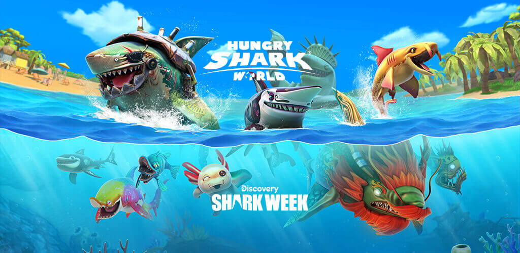 Hungry Shark World v7.8.1 MOD APK (God Mode, Unlimited Money)