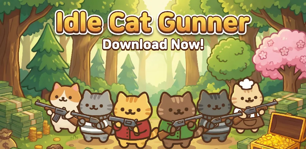Idle Cat Gunner v1.1.7 MOD APK (Menu, Unlimited All)
