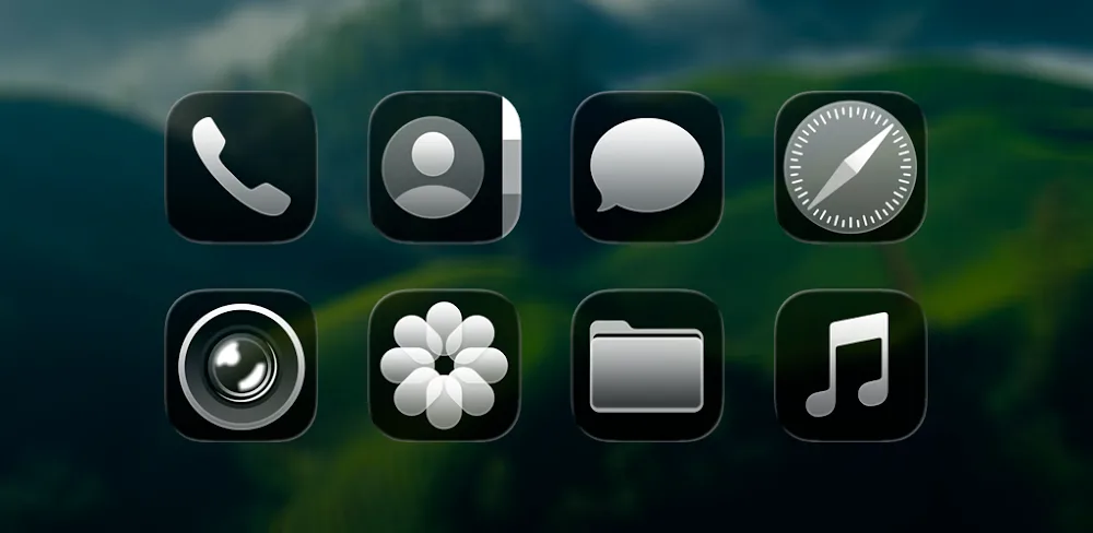 iGlassOS Dark - Icon PackEatos v1.4.8 APK (Full Version)