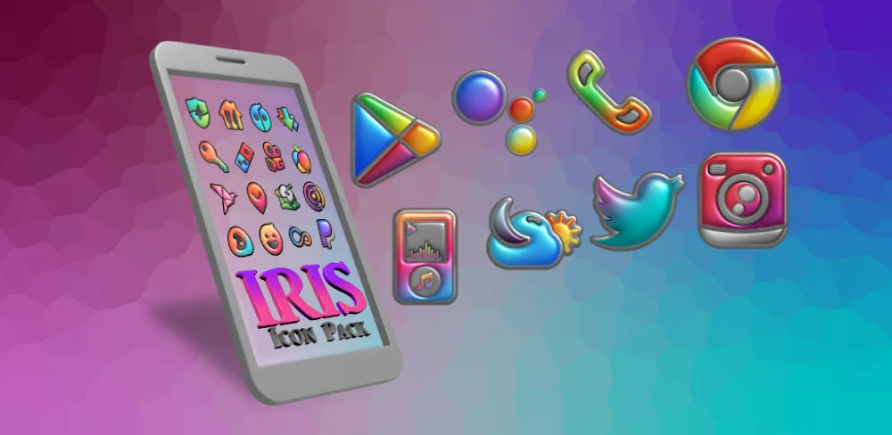 Iris Light Flat 3D Icon Pack v2.1.6 APK (Full Version)
