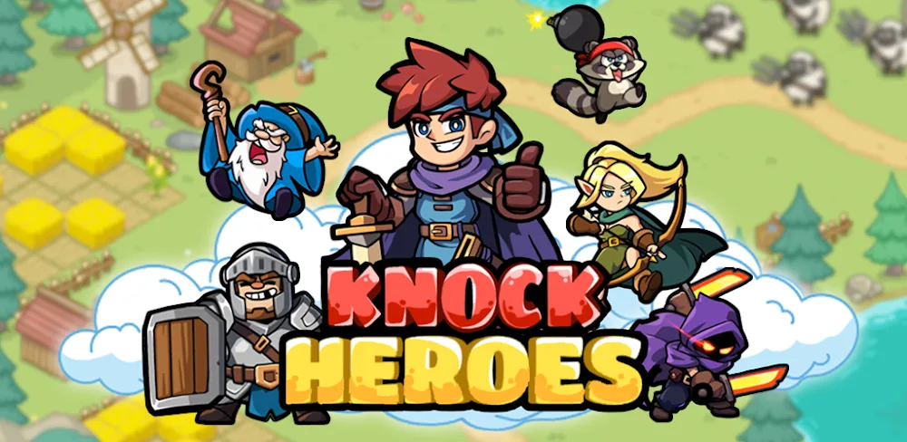 Knock Heroes v1.0.34 MOD APK (Damage, Defense Multiplier, God Mode)