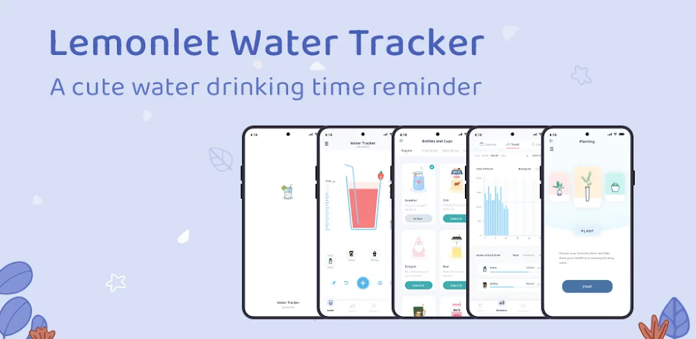 Lemonlet Water Tracker v5.7.6 MOD APK (Premium Unlocked)