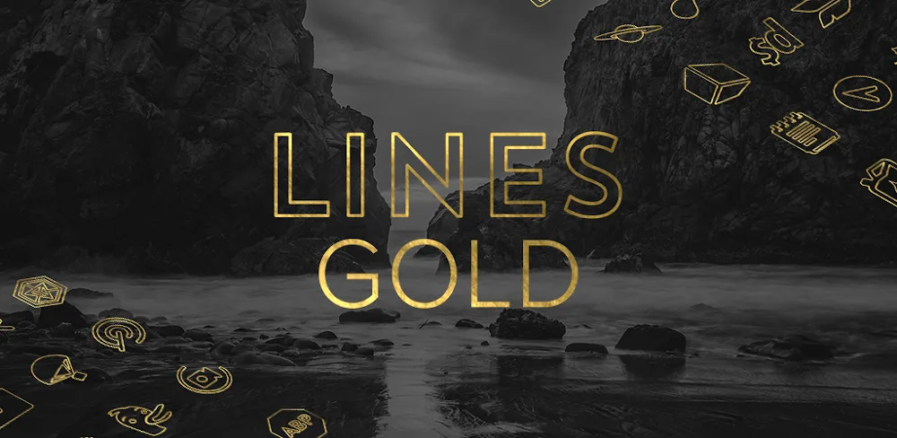 Lines Gold Pro - Icon Pack v3.9.0 APK (Full Version)