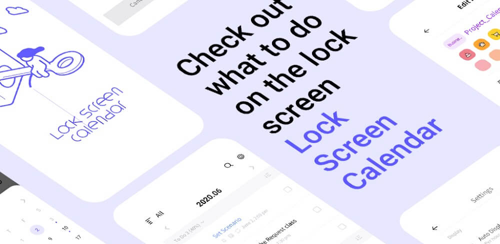 LockScreen Calendar - Schedule v2.1.20.1 MOD APK (Premium Unlocked)