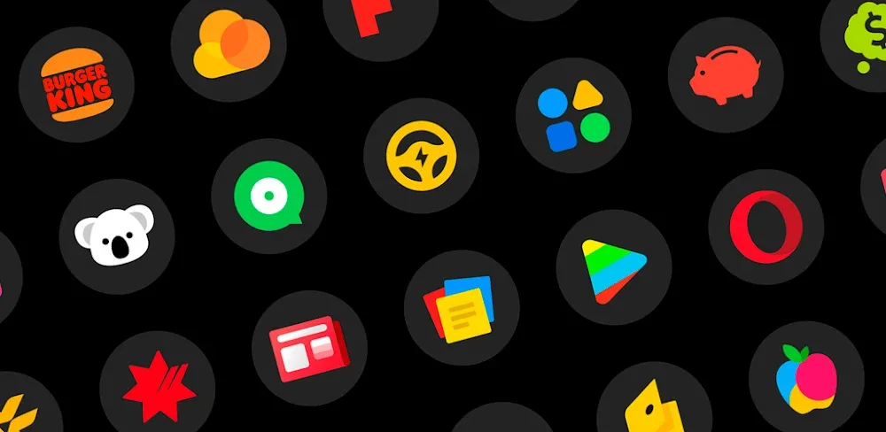 MiDark - Icon Pack (Round) v1.4.9 APK (Full Version)