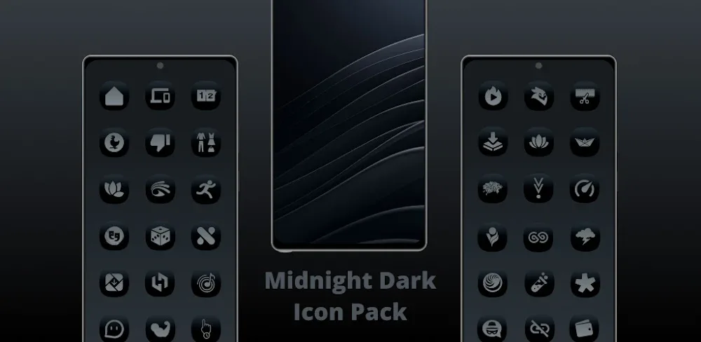 Midnight Dark Icon Pack v6.6 APK (Full Version)