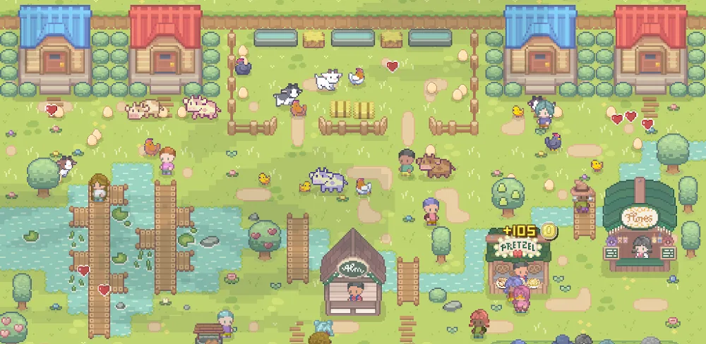 Mini Farmstay : Pixel Farm v5.19 MOD APK (Menu, High Money, Hearts Gain)