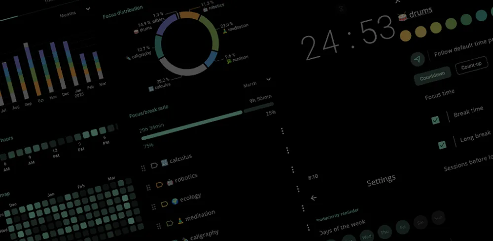 Minimalist Pomodoro Timer v3.1.3 MOD APK (Premium Unlocked)
