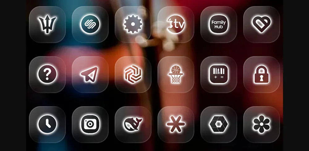 Neon Glass - Icon Pack v1.1 APK (Full Version)