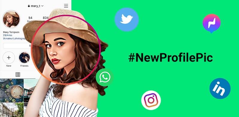 New Profile Pic v0.5.31 MOD APK (Pro Unlocked)
