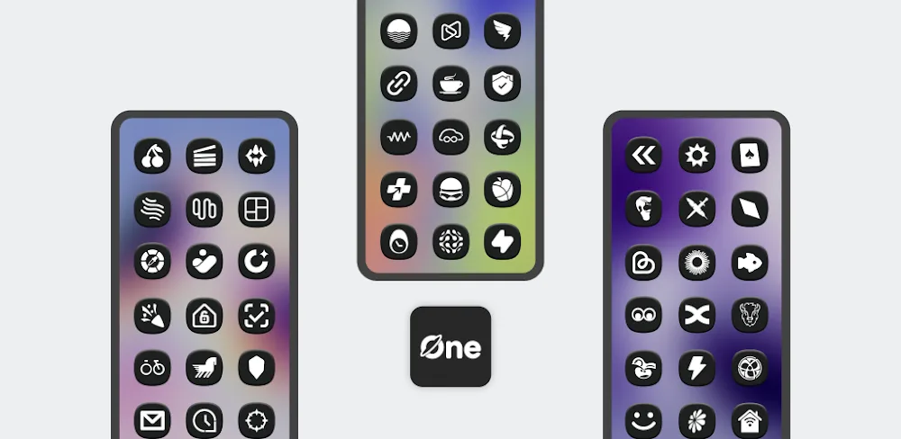 One 3D Dark Icon Pack v6.6 APK (Full Version)