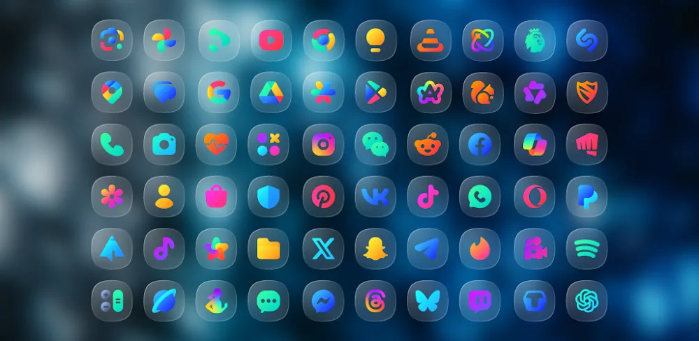One UI Glass Color Icon Pack v1.2 APK (Full Version)
