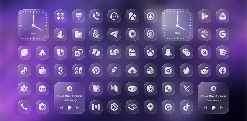 One UI Glass Icon Pack v1.3 APK (Full Version)