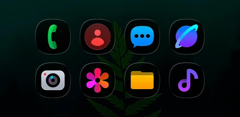 OneColor GlassDark - Icon Pack v2.2 APK (Full Version)