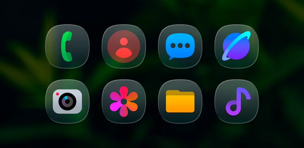 OneGlass 8 Color - Icon Pack v1.5.1 APK (Full Version)