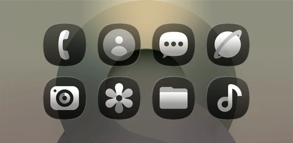 OneGlass (Dark) - Icon Pack v2.1 APK (Full Version)
